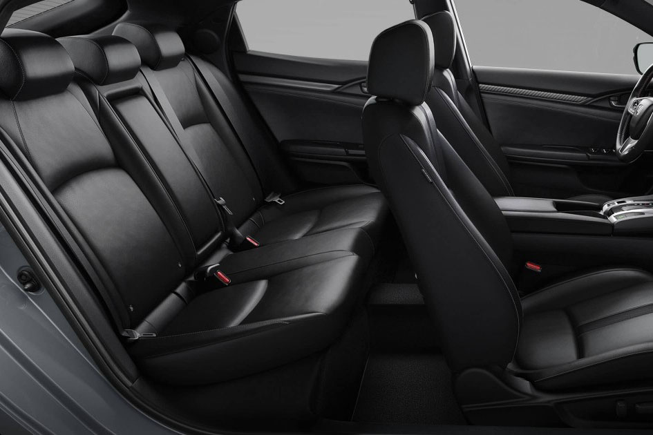 Rear seating of the Honda Civic which is available for bad credit car lease
