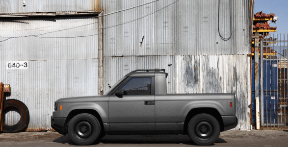 Side profile of Slate’s The Truck EV pickup Side profile of Slate's The Truck EV pickup